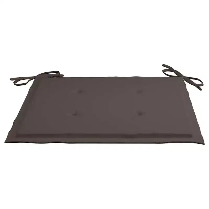 vidaXL Chaises de salle à manger de jardin 2 pcs avec coussins taupe - Bois de teck massif Chaises empilables de jardin/intérieur à lattes