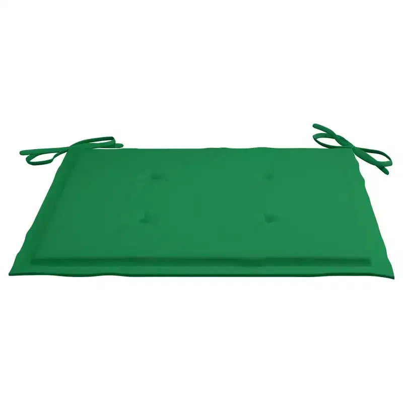 vidaXL Chaises de salle à manger polyvalentes avec coussins verts, bois de teck, adaptées à une utilisation intérieure/extérieure, design ergonomique confortable, empilables et peu encombrantes