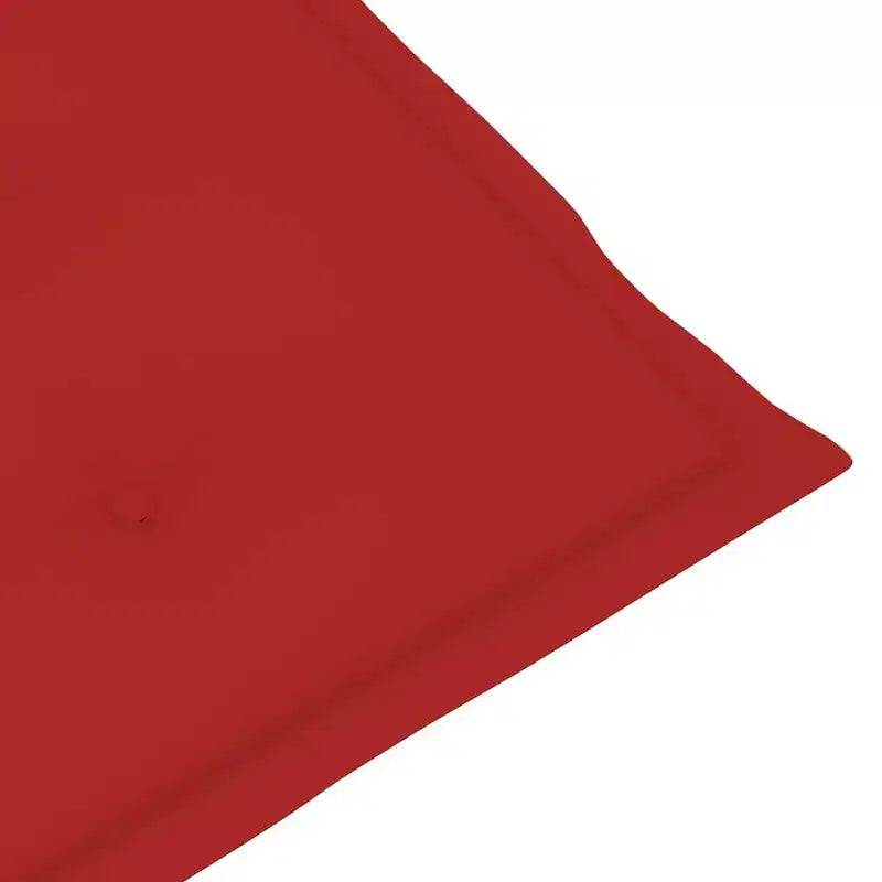 vidaXL Ensemble de chaises de jardin en teck avec coussins rouges, Résistant aux intempéries, Pliable, Réglable, Mobilier d'extérieur confortable pour jardin, patio et coin salon