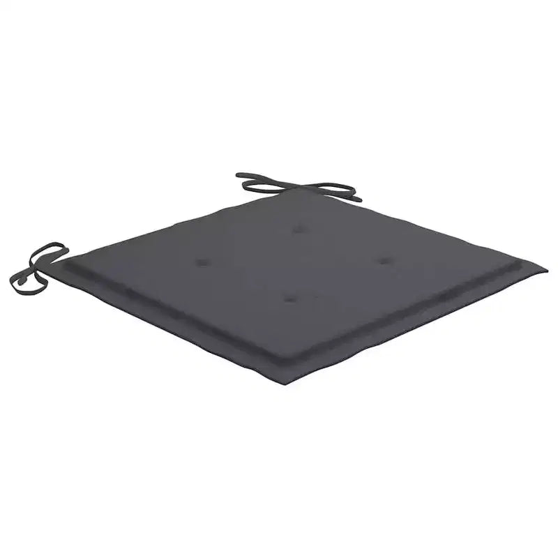 vidaXL Chaises de jardin en teck massif avec coussins anthracite, résistantes aux intempéries, conviennent à l'extérieur, lot de 4