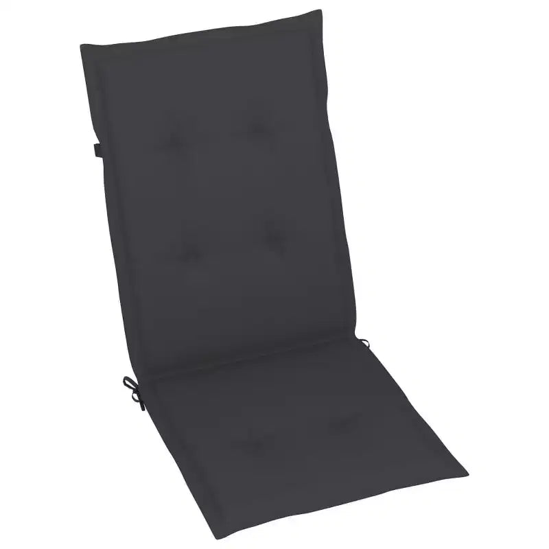 vidaXL Chaises de patio très résistantes avec coussins anthracite - Bois de teck massif - Dossier réglable - Convient pour l'extérieur - Lot de 2