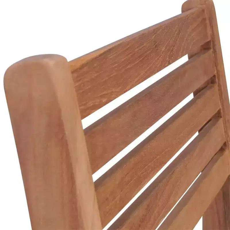 vidaXL Chaises de jardin empilables en bois de teck avec coussins - Lot de 6 - Résistantes aux intempéries, montage facile, design polyvalent