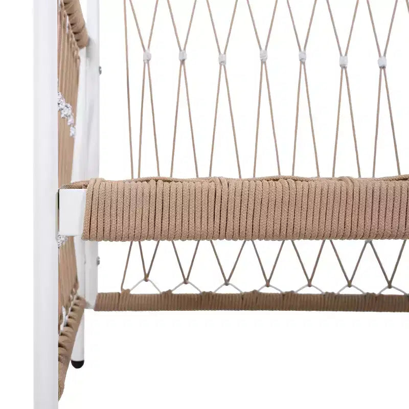 Christopher Knight Home Miles Chaises longues de jardin bohèmes avec cordes tissées à la main et coussins (Lot de 2)