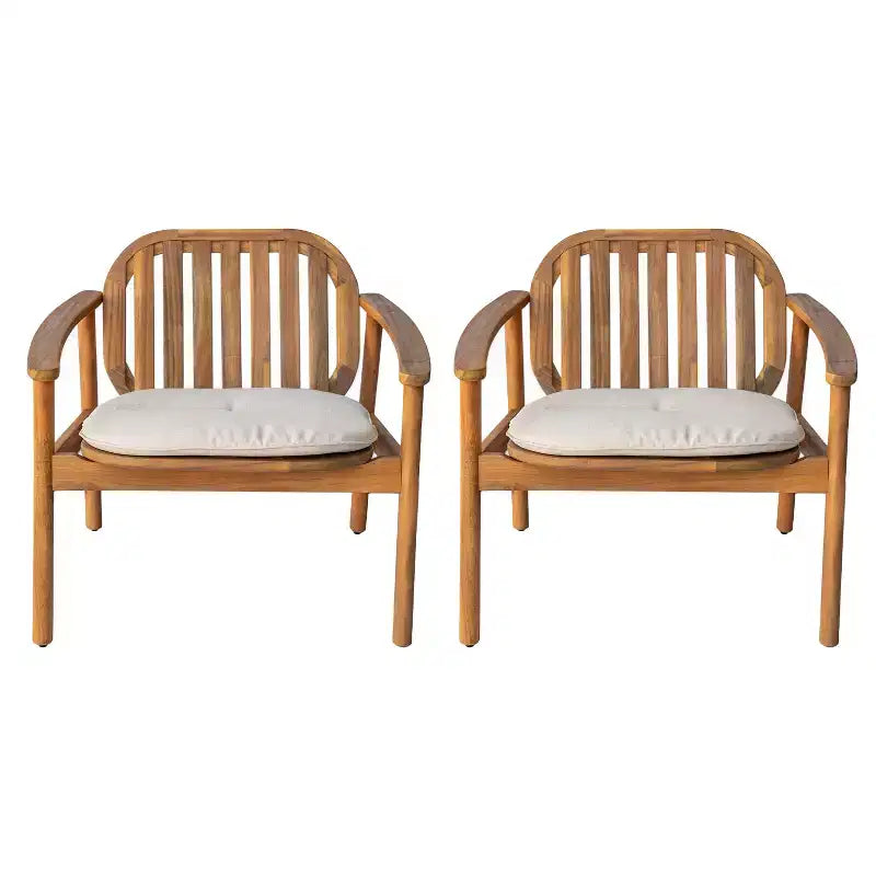 Fauteuils de jardin en bois d'acacia Christopher Knight Home Vickers avec coussins (lot de 2)