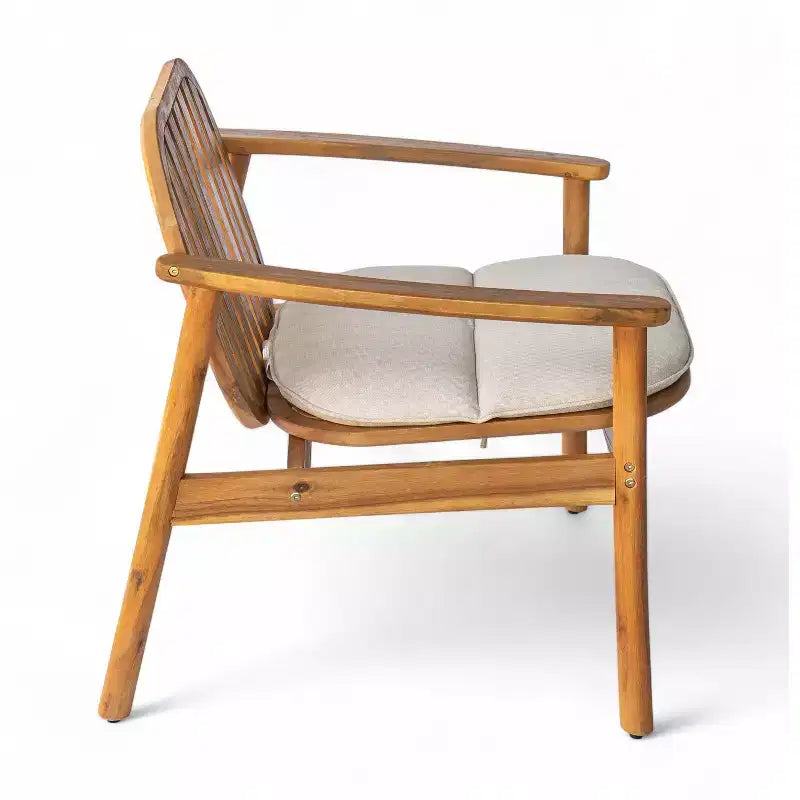 Fauteuils de jardin en bois d'acacia Christopher Knight Home Vickers avec coussins (lot de 2)
