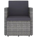vidaXL Stylish Patio Chair with Cushions - Weather-Resistant Poly Rattan Furniture for Outdoor Use - Gray