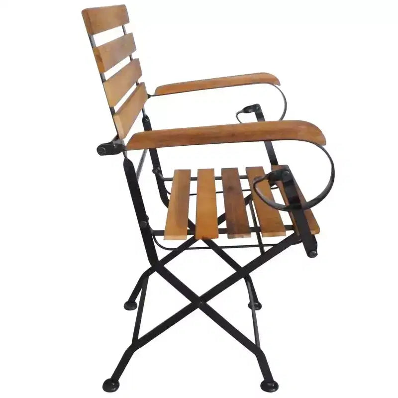 vidaXL Lot de 4 chaises pliantes marron et noir