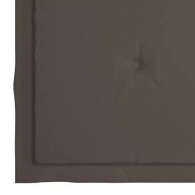 vidaXL Chaises de Patio en Bois de Teck Massif avec Coussins Taupe Confortables - Lot de 2 - Chaises de Jardin Pliables et Résistantes aux Intempéries pour Intérieur/Extérieur