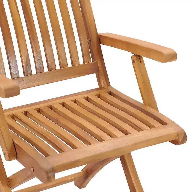 vidaXL Chaises de Patio en Bois de Teck Massif avec Coussins Taupe Confortables - Lot de 2 - Chaises de Jardin Pliables et Résistantes aux Intempéries pour Intérieur/Extérieur