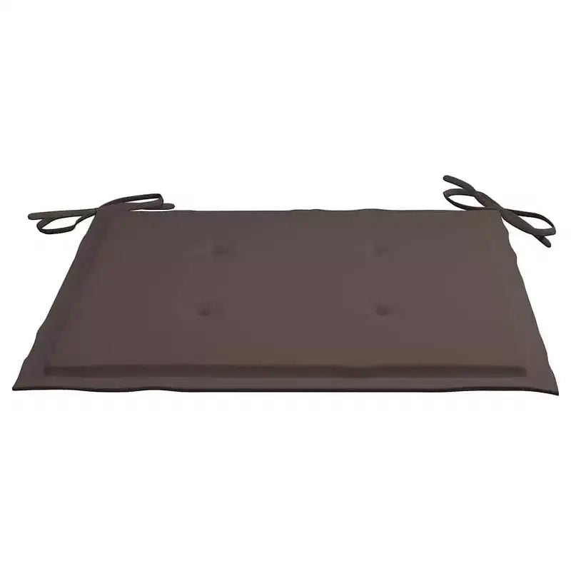 vidaXL Chaises de Patio en Bois de Teck Massif avec Coussins Taupe Confortables - Lot de 2 - Chaises de Jardin Pliables et Résistantes aux Intempéries pour Intérieur/Extérieur