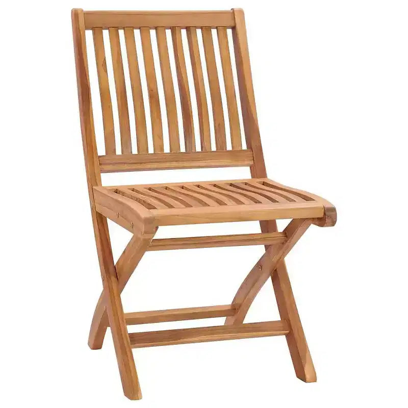 vidaXL Ensemble de 2 Chaises de Jardin Teck Bois de Teck Massif Taille Adulte Pliable