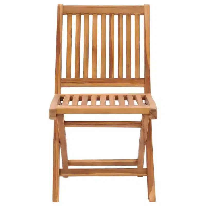 vidaXL Ensemble de 2 Chaises de Jardin Teck Bois de Teck Massif Taille Adulte Pliable