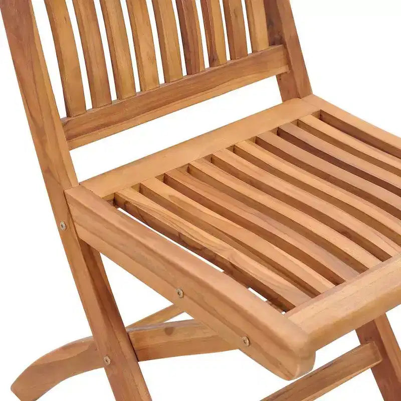 vidaXL Ensemble de 2 Chaises de Jardin Teck Bois de Teck Massif Taille Adulte Pliable