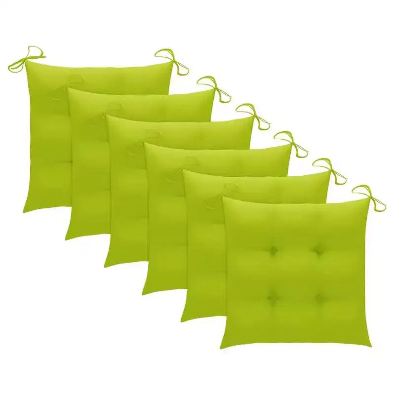 vidaXL Chaises de patio 6 pcs avec coussins - Bois d'acacia massif gris Sièges d'extérieur pour patio/jardin/terrasse - 24x22.4x36.2