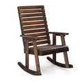 VINGLI Wooden Rocking Chair with High Backrest, Solid Fir Wood, Heavy Duty 600 LBS Patio Rockers for Indoor and Outdoor