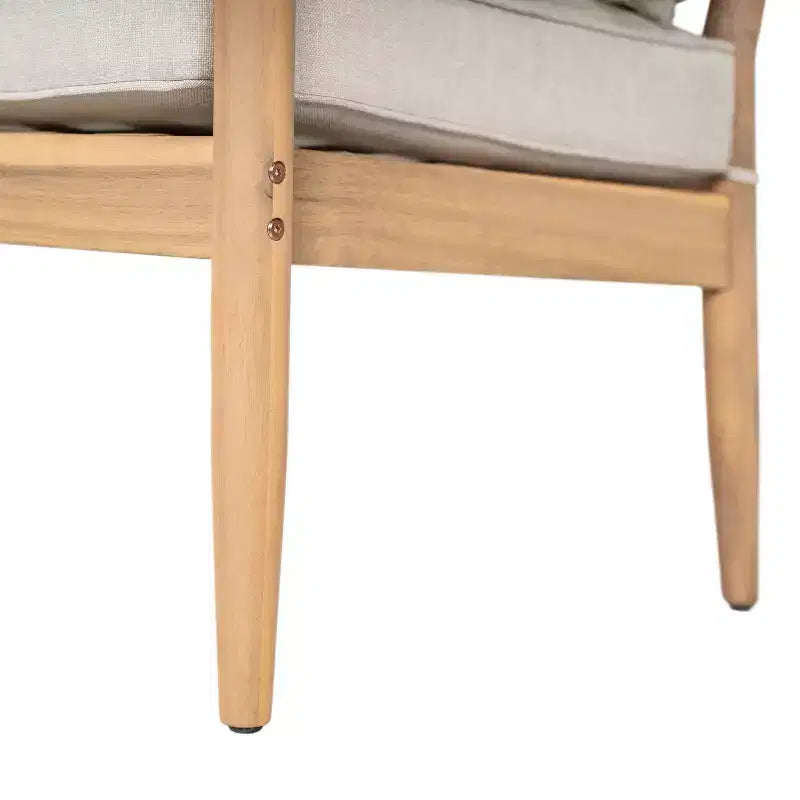 Christopher Knight Home Ryoma, fauteuils de club modernes en bois d'acacia et corde tressée pour terrasse, avec coussins (lot de 2)
