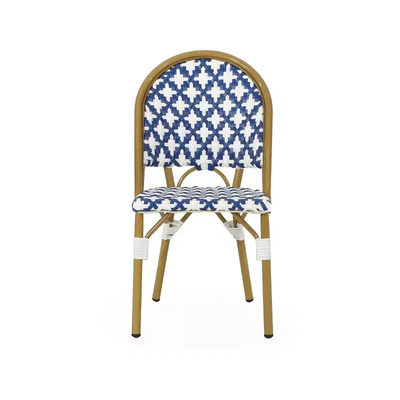 Christopher Knight Home Chaises de bistro Baron avec rotin tressé et cadre en aluminium (lot de 4)