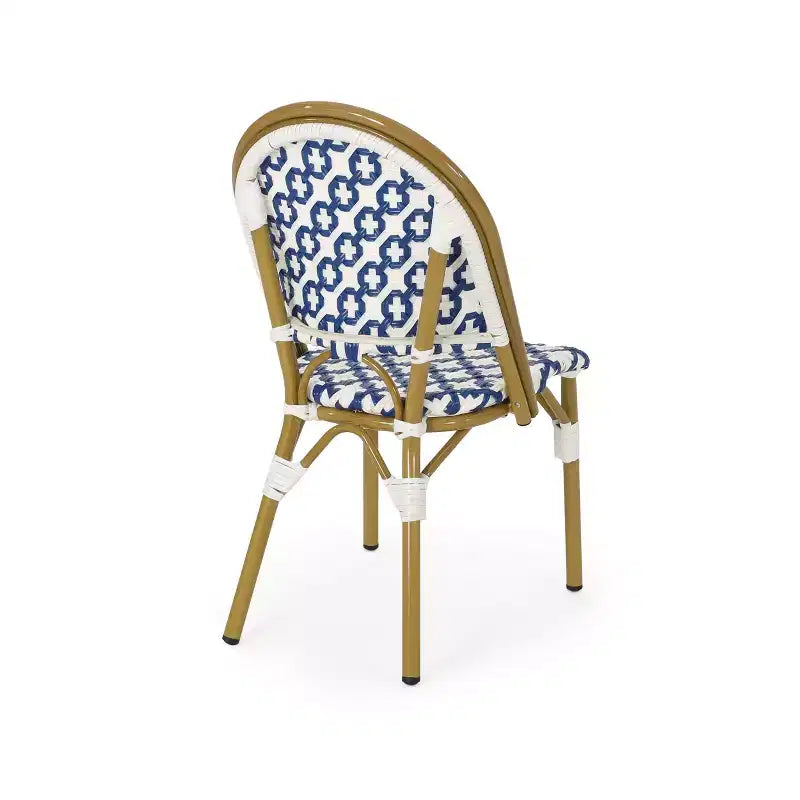 Christopher Knight Home Chaises de bistro Baron avec rotin tressé et cadre en aluminium (lot de 4)