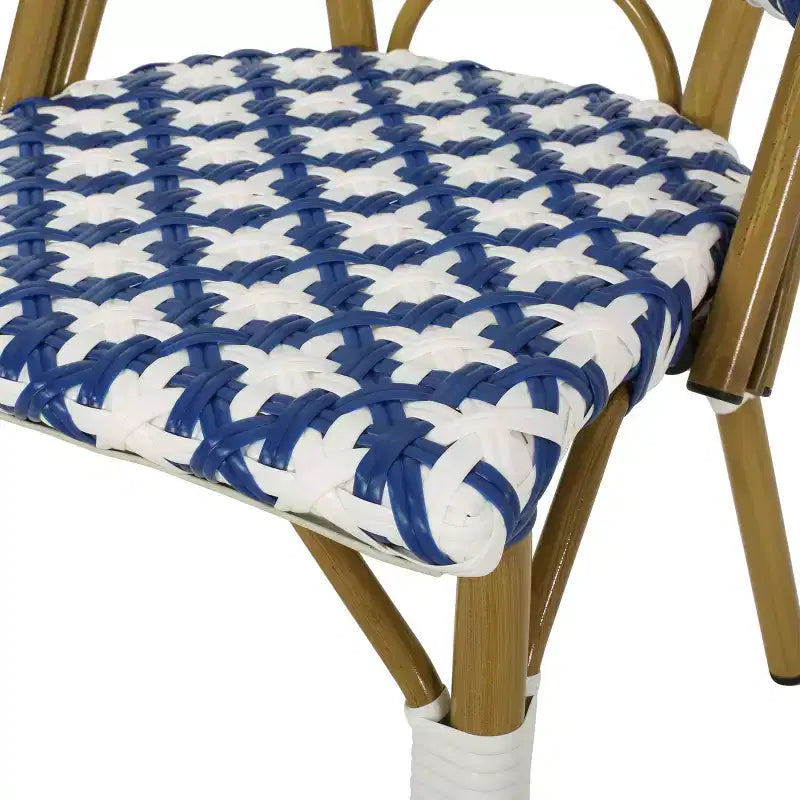 Christopher Knight Home Chaises de bistro Baron avec rotin tressé et cadre en aluminium (lot de 4)