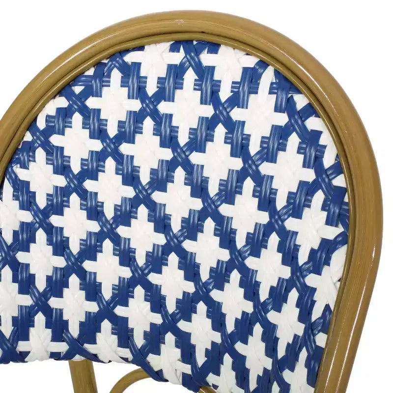 Christopher Knight Home Chaises de bistro Baron avec rotin tressé et cadre en aluminium (lot de 4)
