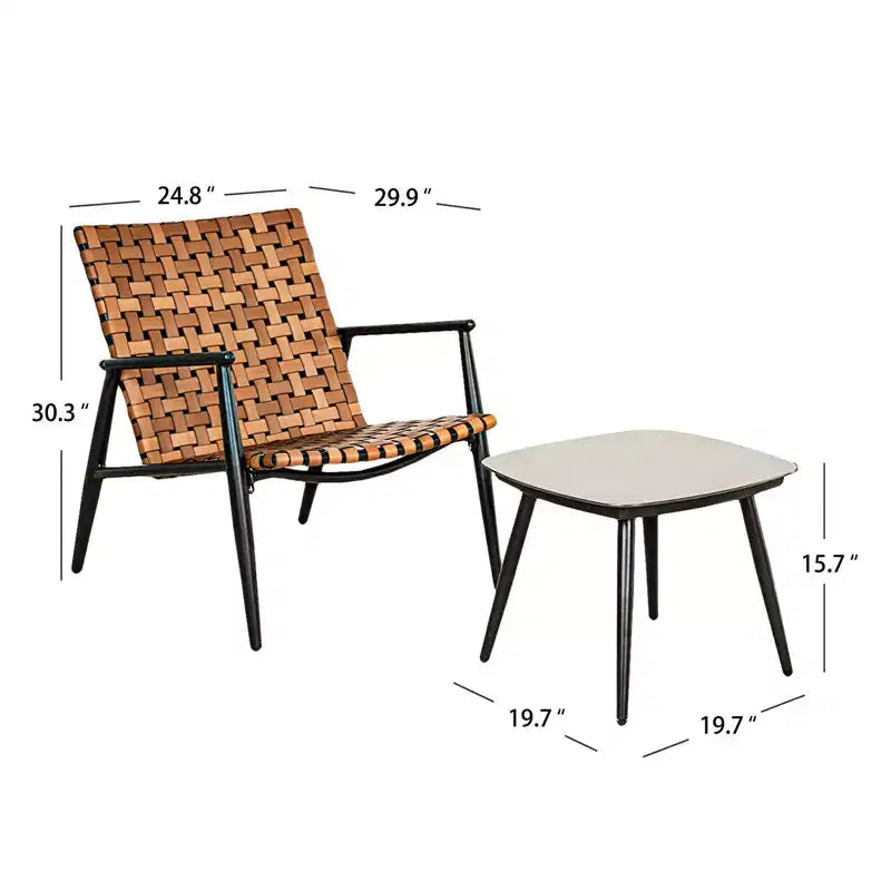GRANDPATIO Ensemble de 2 pièces en osier pour l'extérieur