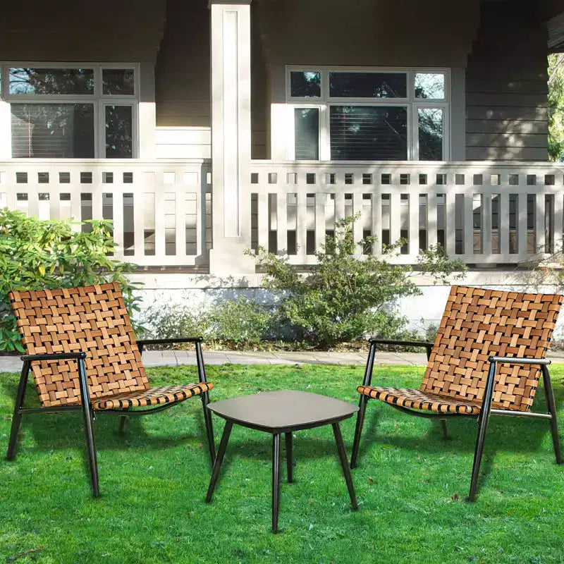 GRANDPATIO Ensemble de 2 pièces en osier pour l'extérieur