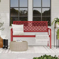 GRANDPATIO Carved-back Floral Garden Bench