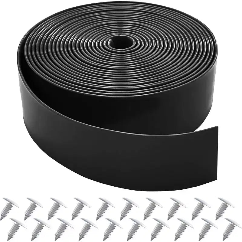 Summit Adventure Patio Chair Repair Kit  20ft Vinyl Straps (2 Wide) + 20 Rivets  for Outdoor Lounge & Lawn Furniture (Black)
