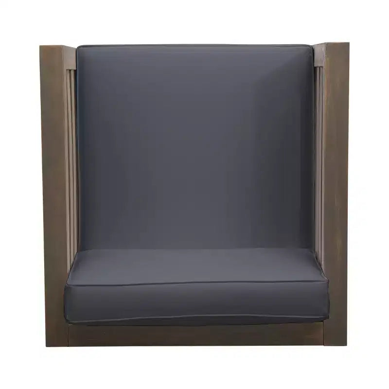 Fauteuil de jardin GDFStudio Cascada en bois d'acacia avec coussin résistant à l'eau