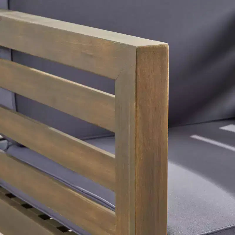 Fauteuil de jardin GDFStudio Cascada en bois d'acacia avec coussin résistant à l'eau