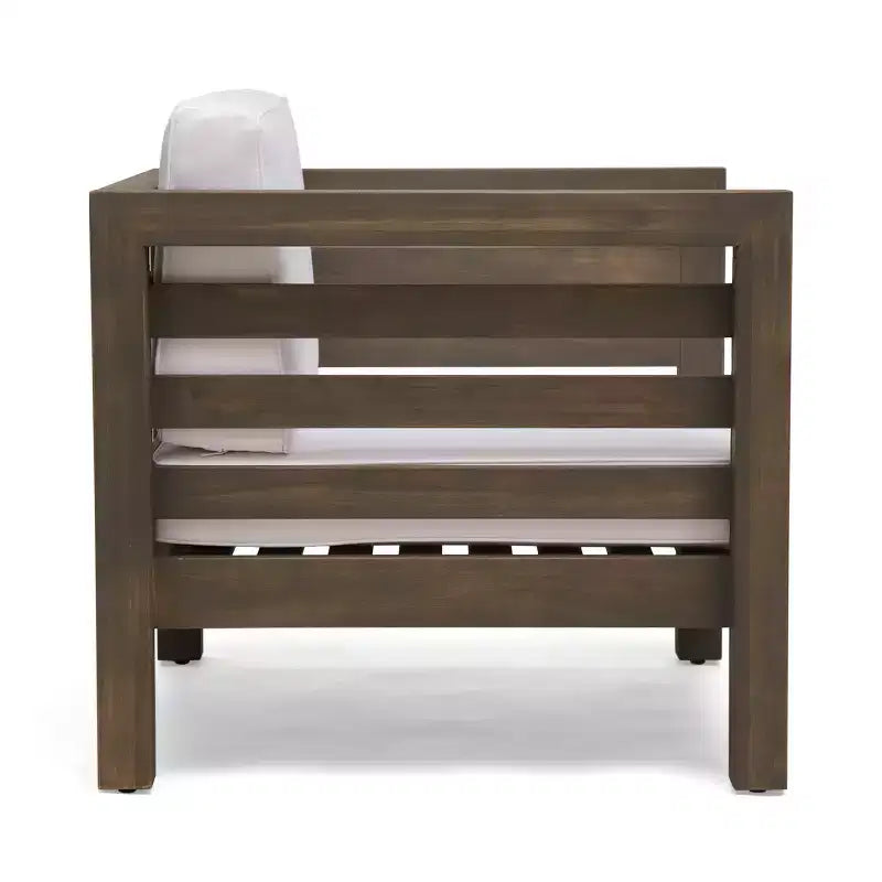 Fauteuil de jardin GDFStudio Cascada en bois d'acacia avec coussin résistant à l'eau