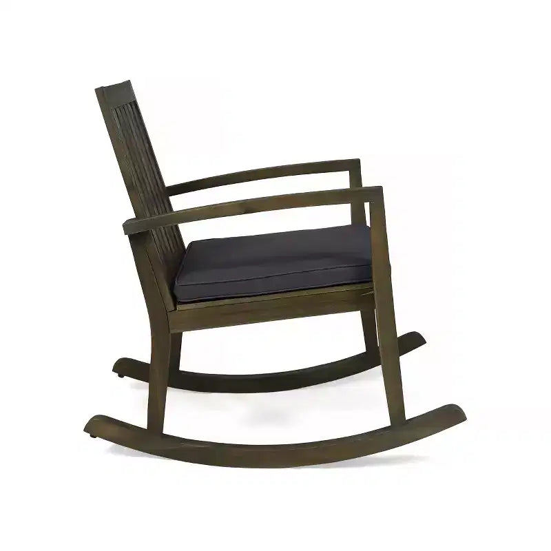 GDFStudio Priya Chaise à bascule d'extérieur en bois d'acacia avec coussin