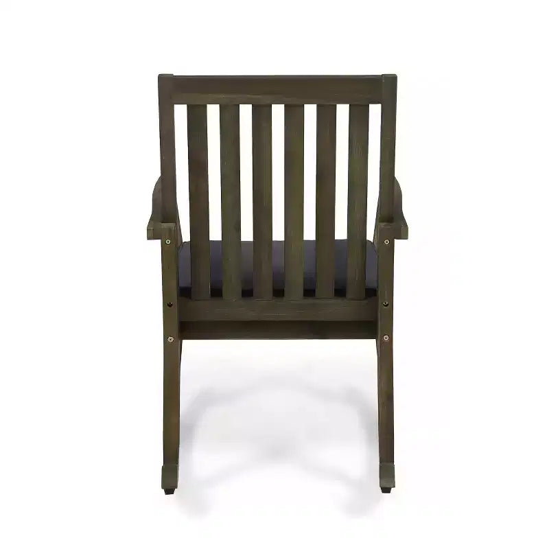 GDFStudio Priya Chaise à bascule d'extérieur en bois d'acacia avec coussin