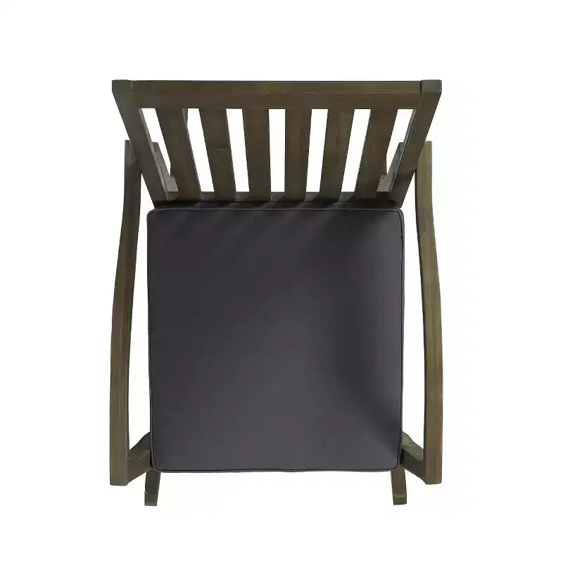 GDFStudio Priya Chaise à bascule d'extérieur en bois d'acacia avec coussin