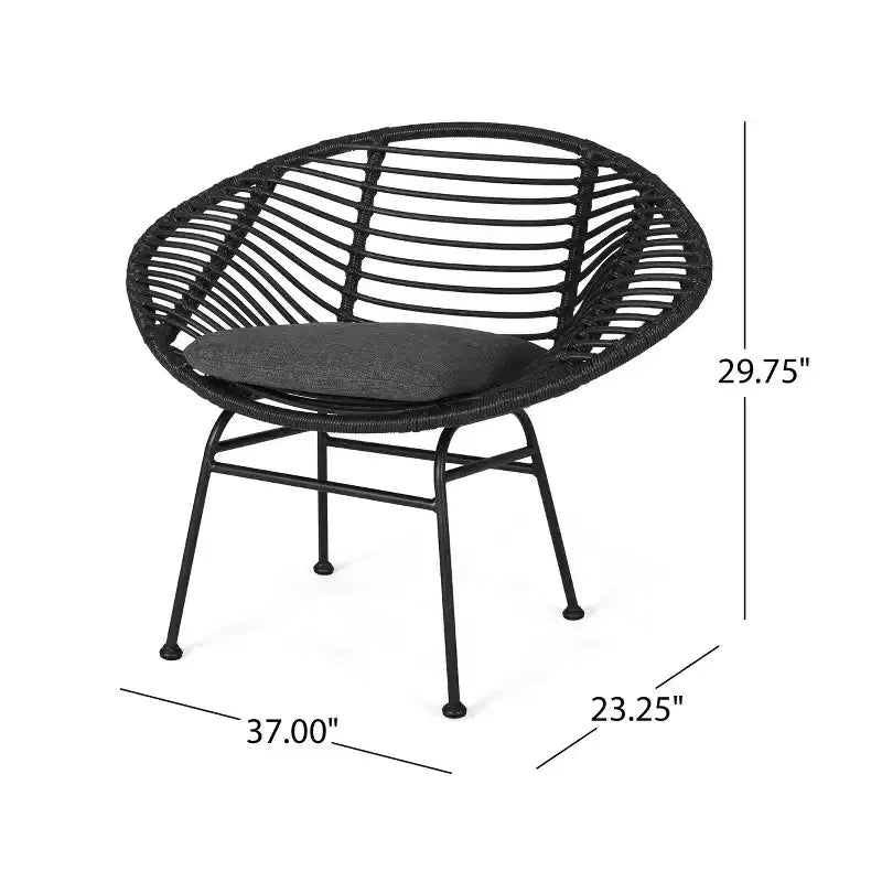 Christopher Knight Home San Antonio Chaises d'extérieur en osier tressé avec coussins (Lot de 2)