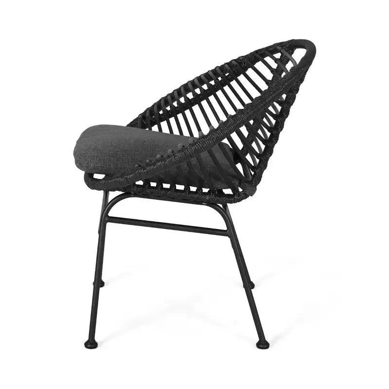 Christopher Knight Home San Antonio Chaises d'extérieur en osier tressé avec coussins (Lot de 2)