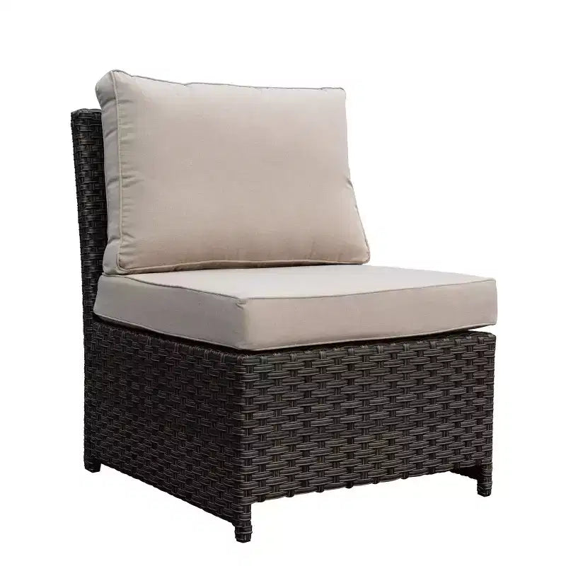 Courtyard Casual Brown Rooftop Outdoor Chair with Cushions