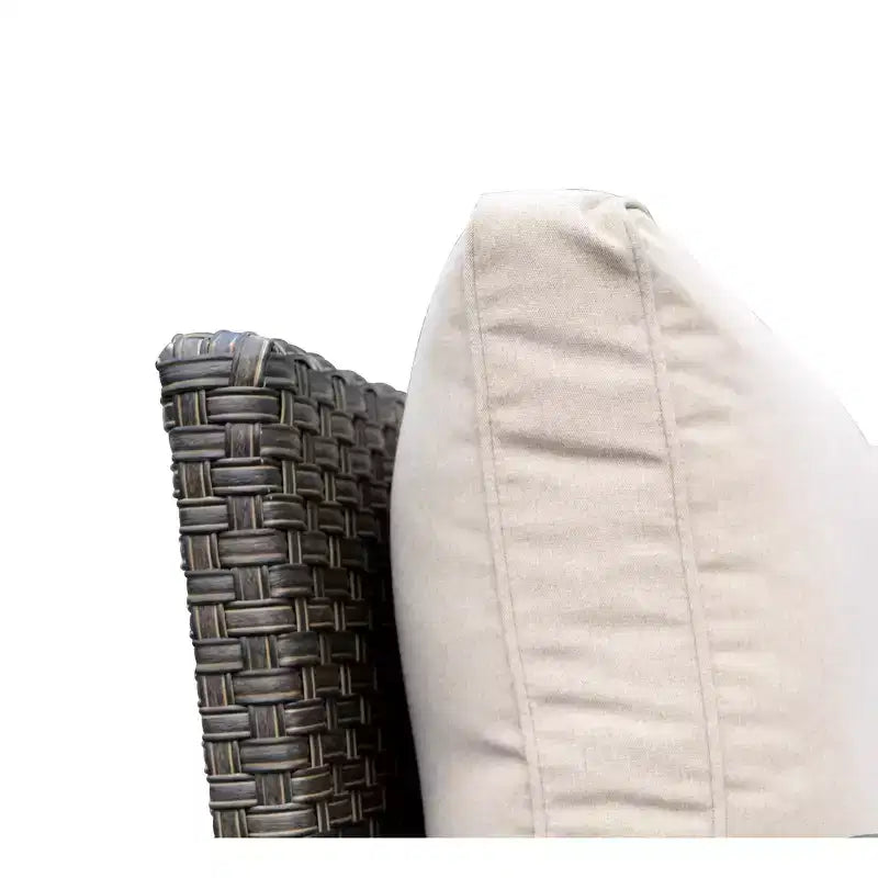 Chaise d'extérieur marron décontractée avec coussins pour toit-terrasse