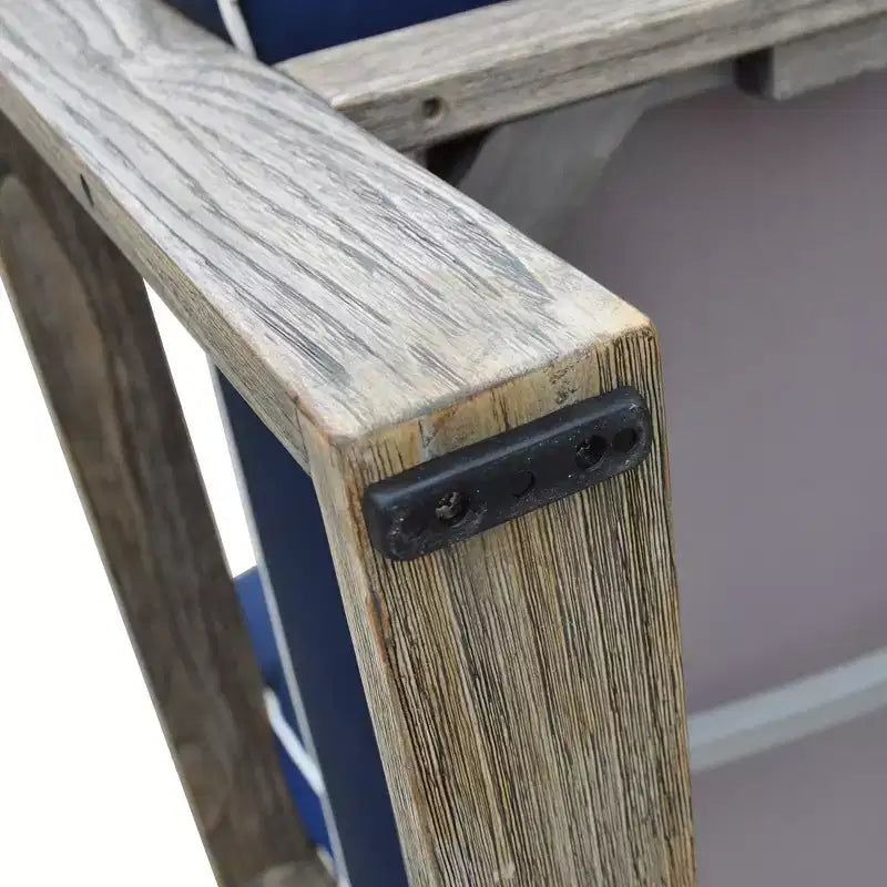 Fauteuil de jardin moderne Courtyard Casual Driftwood Gray Teak North Shore avec coussins