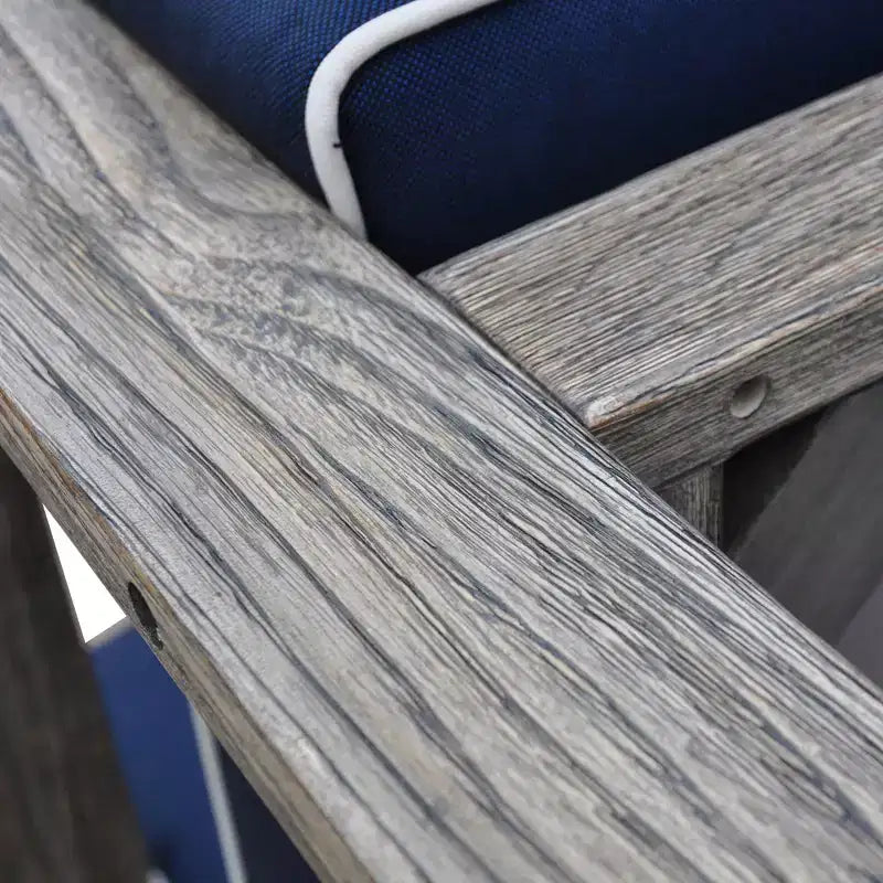 Fauteuil de jardin moderne Courtyard Casual Driftwood Gray Teak North Shore avec coussins
