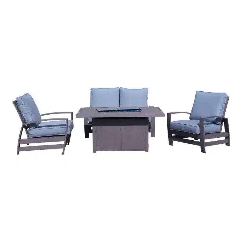 Fauteuil de jardin décontracté Cabo en aluminium avec coussins Sunbrella