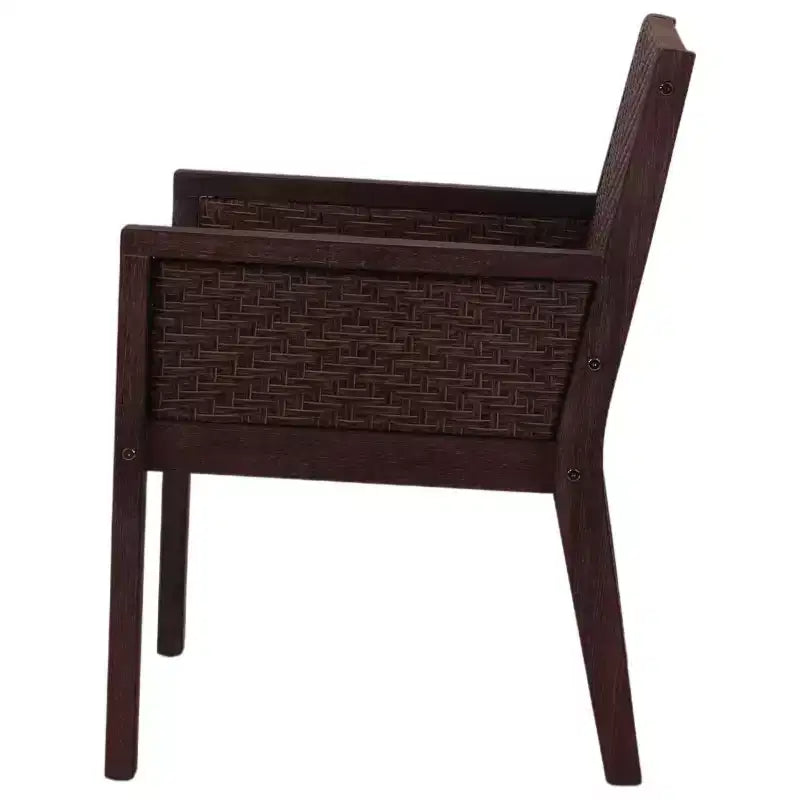 Chaise de salle à manger Courtyard Casual Buena Vista II en bois d'eucalyptus teinté, emballage démonté, coussin emballé dans une boîte mais vendu séparément
