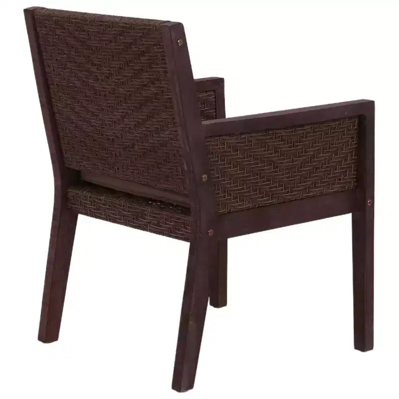 Chaise de salle à manger Courtyard Casual Buena Vista II en bois d'eucalyptus teinté, emballage démonté, coussin emballé dans une boîte mais vendu séparément
