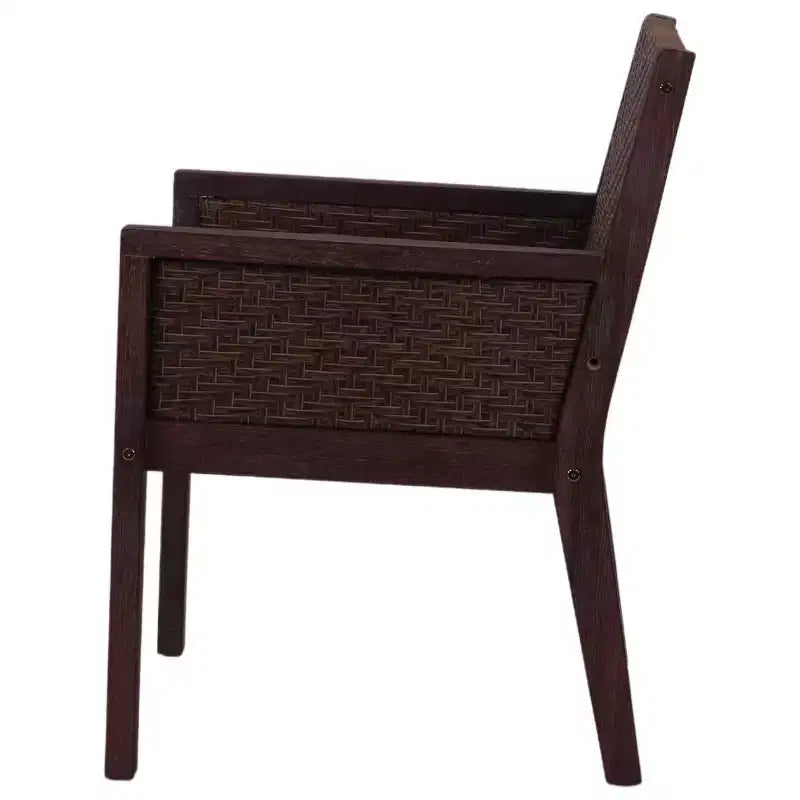 Chaise de salle à manger Courtyard Casual Buena Vista II en bois d'eucalyptus teinté, emballage démonté, coussin emballé dans une boîte mais vendu séparément