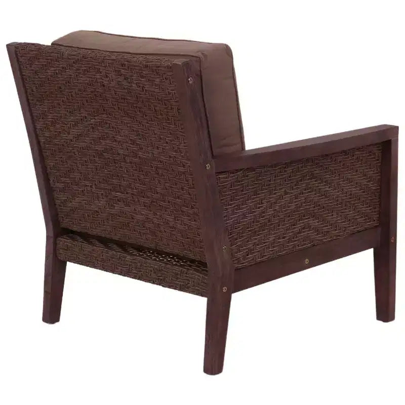 Fauteuil club Courtyard Casual Buena Vista II en eucalyptus teinté, à monter (KD), tissu Sunbrella