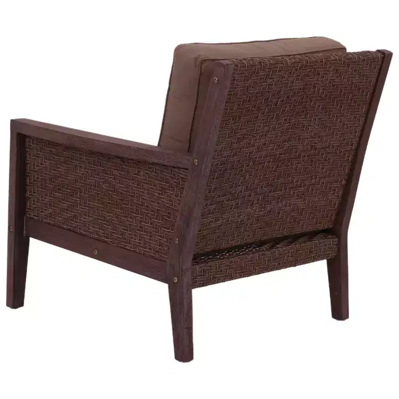 Fauteuil club Courtyard Casual Buena Vista II en eucalyptus teinté, à monter (KD), tissu Sunbrella
