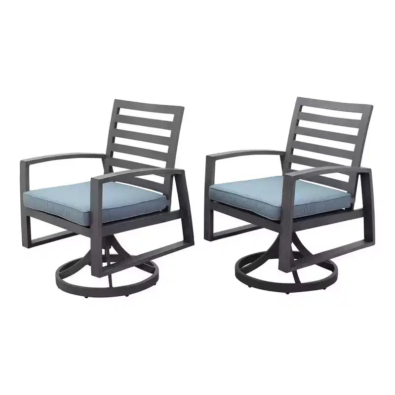 Courtyard Casual Cabo Alum Swivel Rocker Aluminum Frame with Sunbrella Cushions
