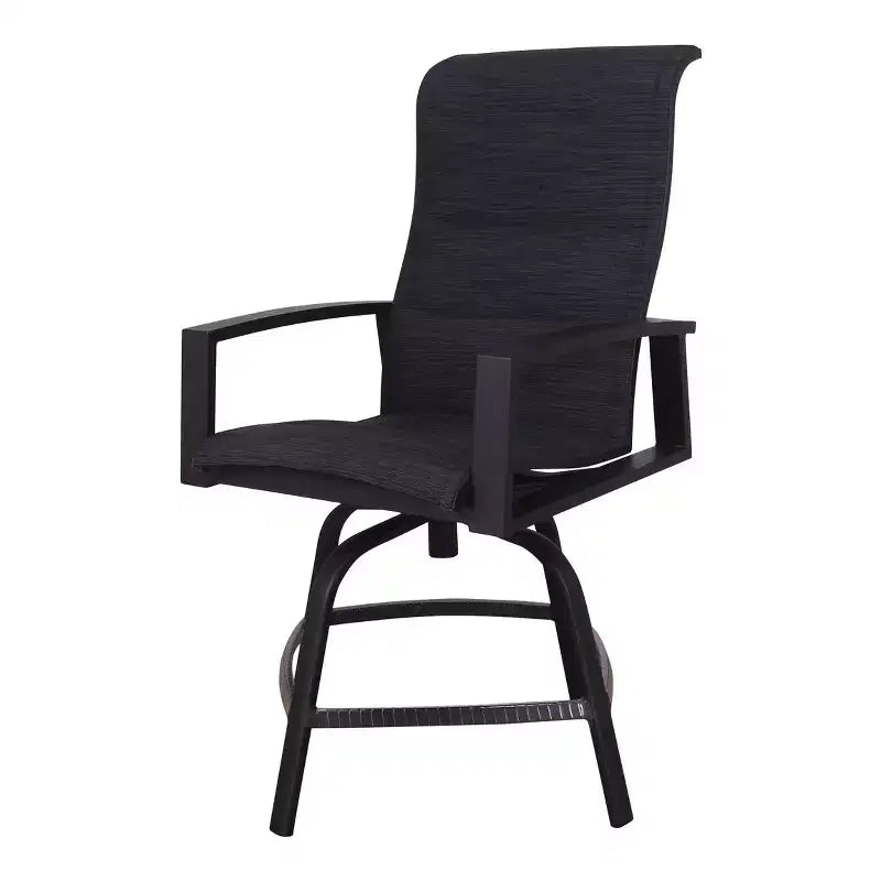 Horizon Balcony Padded Sling Swivel Stool Alum frame in powder coating.