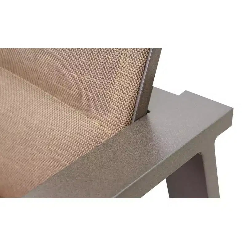 Tabouret pivotant matelassé Courtyard Casual Madison pour balcon, cadre en aluminium poudré