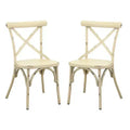 Courtyard Casual Brookwood X Back Chair Alum in Hand Brushed Finish Price is for a Pack of 2